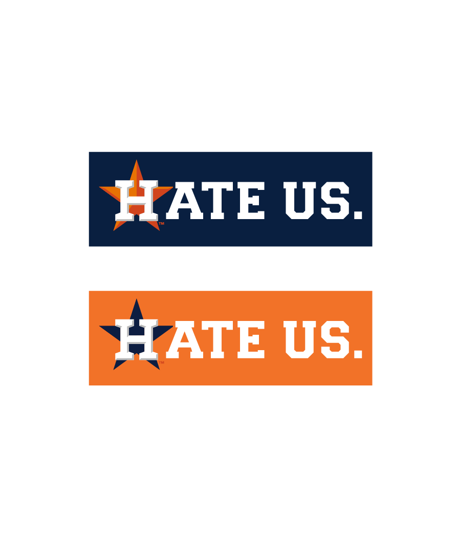 Astros Hate Us Stickers - 2 Pack
